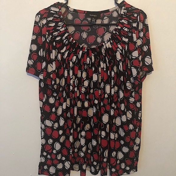 Style & Co. Tops - Style & co geometric pleated neckline top sz 2X